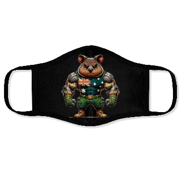 Discover Quokka Australian fighter design Face Masks