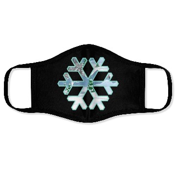 Discover Teal Snowflake Face Masks