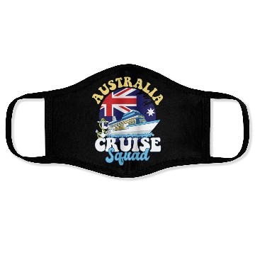 Discover Australia Cruise Squad Family Vacation Trip Face Masks