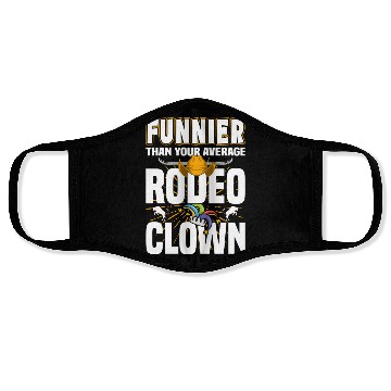 Discover Rodeo Clown | Rodeo Cowboy Western Profession Face Masks