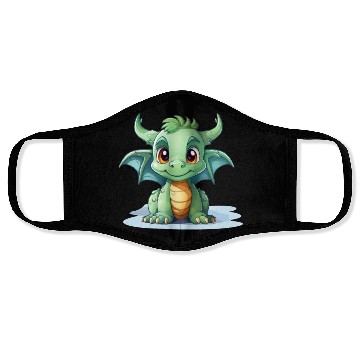Discover Little Green Dragon Face Masks
