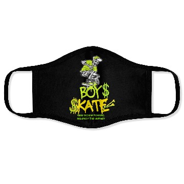 Discover Skate Skeleton Boy Graphic Face Masks