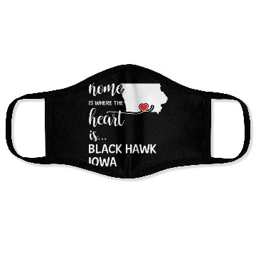 Discover Black Hawk County Iowa Is Where My Heart Is Gift Face Masks
