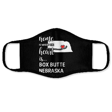 Discover Box Butte County Nebraska Is Where My Heart Is Face Masks