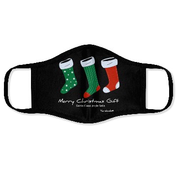 Discover Santa Claus jingle Bell Merry Christmas Gift socks Face Masks