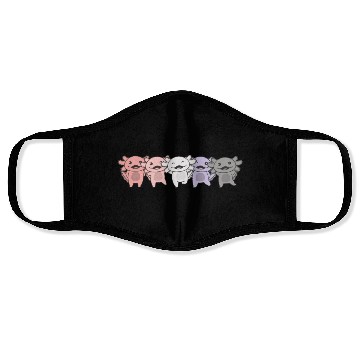 Discover Cupioromantic Flag Pride Lgbtq Axolotl Face Masks