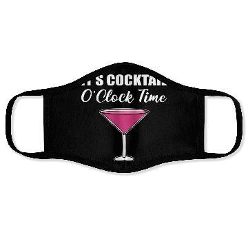 Discover Cocktail O'clock Time Mexican Drinker Gift Face Masks