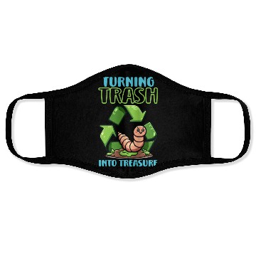 Discover Worm Farming Earthworm Gardener Vermiculture Face Masks