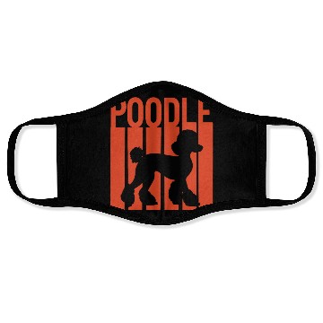 Discover Poodle retro design Face Masks