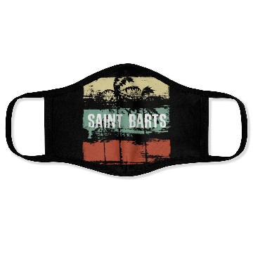Discover Saint Barts Artistic Vacation Souvenir Abstract Face Masks