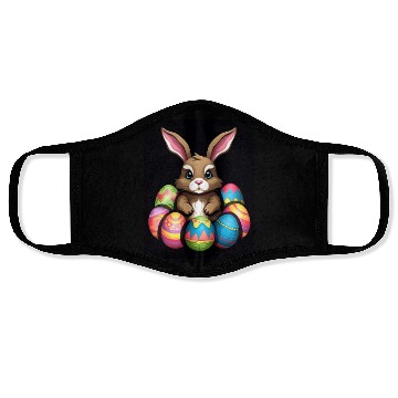 Discover Easter Bunny Rabbit Colorful Eggs Easter Egg Hunt Face Masks