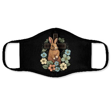 Discover Christian Easter Day Cross Easter Bunny Rabbit Face Masks