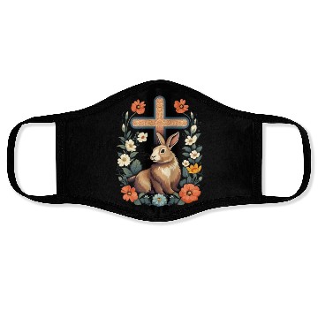 Discover Christian Easter Day Cross Easter Bunny Rabbit Face Masks