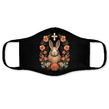 Discover Christian Easter Day Cross Easter Bunny Rabbit Face Masks