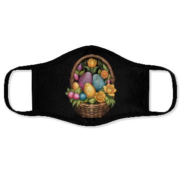Discover Easter Day Easter Egg Basket Mandala Art Egg Hunt Face Masks