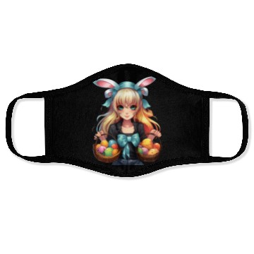 Discover Easter Day Anime Girl Bunny Ear Easter Egg Hunt Face Masks