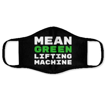 Discover Mean Green Lifting Machine Avocado Gym Face Masks