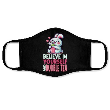 Discover Kawaii Rabbit Bubble Tea Believe In Yourself Face Masks