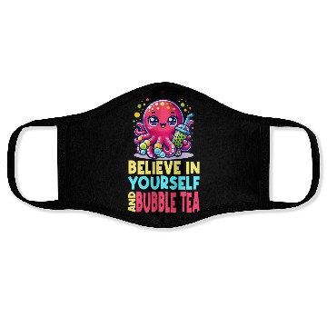 Discover Kawaii Octopus Bubble Tea Believe In Yourself Face Masks