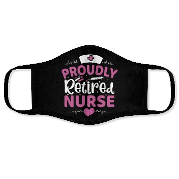 Discover Proudly Retired Nurse Face Masks