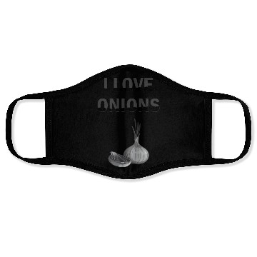 Discover I Love Onions, For Onion and Vegetable Lovers Face Masks