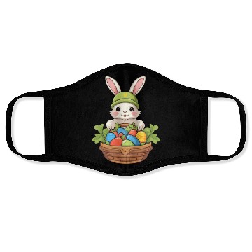 Discover Easter Bunny Rabbit Easter Day Egg Basket Face Masks