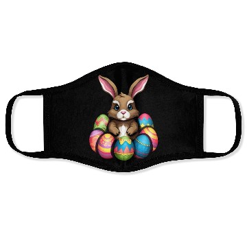 Discover Easter Bunny Rabbit Colorful Eggs Easter Egg Hunt Face Masks