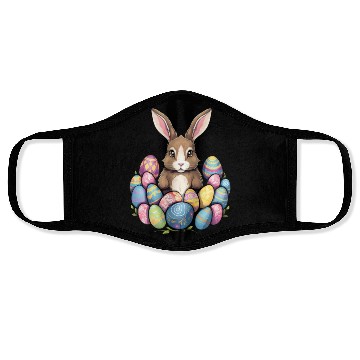 Discover Easter Bunny Rabbit Colorful Eggs Easter Egg Hunt Face Masks