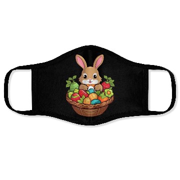 Discover Easter Bunny Rabbit Easter Day Egg Basket Face Masks