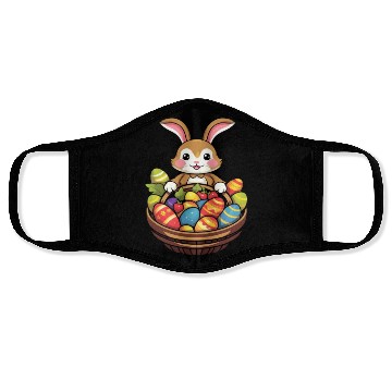 Discover Easter Bunny Rabbit Easter Day Egg Basket Face Masks
