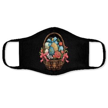 Discover Easter Day Easter Basket Colorful Eggs Flowers Face Masks