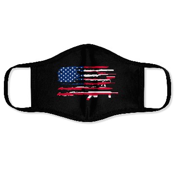 Discover American Flag Gun Face Masks