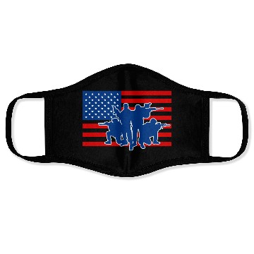 Discover Military Army Soldiers US Flag Face Masks
