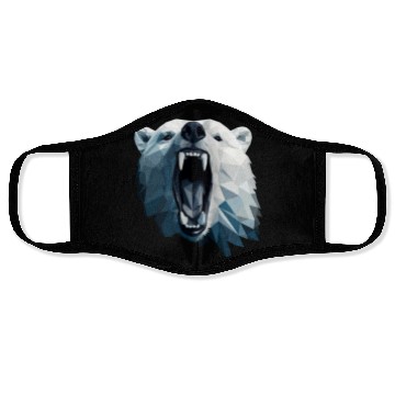Discover Geometric Style Polar Bear Face Masks