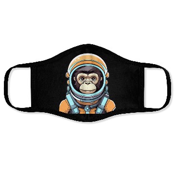 Discover Monkey Ape Astronaut Illustration Face Masks