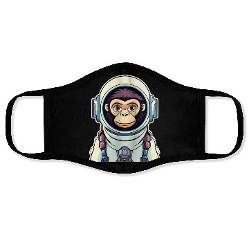 Discover Monkey Ape Astronaut Illustration Face Masks