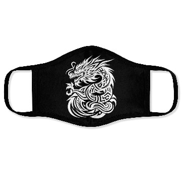 Discover Dragon T Tattoo Elegant Artistic Design Face Masks