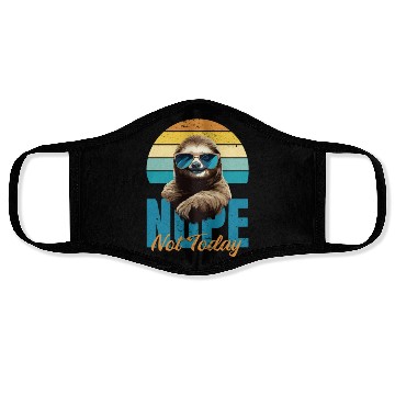 Discover Nope Not Today Sloth Love Chill Mode Face Masks