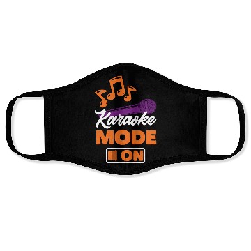 Discover Funny Karaoke Singer Singing Musician Karaoke Gift Face Masks