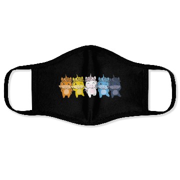 Discover Aroace Flag Pride Lgbtq Cute Unicorn Face Masks