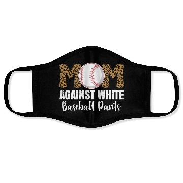Discover Leopard Baseball Mom Face Masks