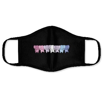 Discover Bigender Flag Pride Lgbtq Cute Elephant Face Masks