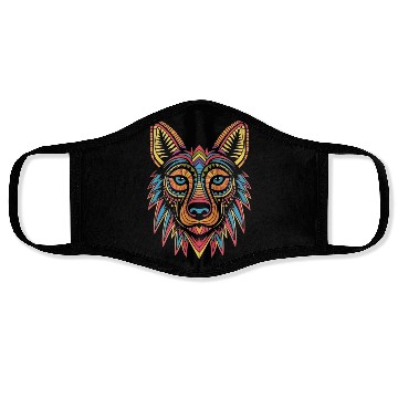 Discover German Shepherd Funny Dog Street Art Comic Pet Face Masks