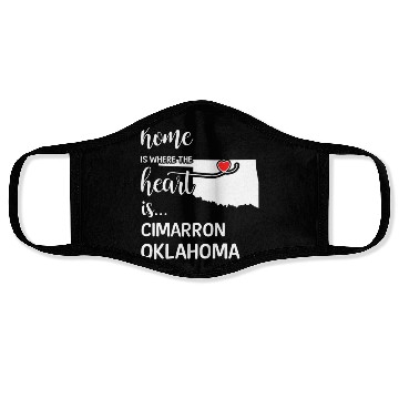 Discover Cimarron County Oklahoma Is Where My Heart Is Gift Face Masks
