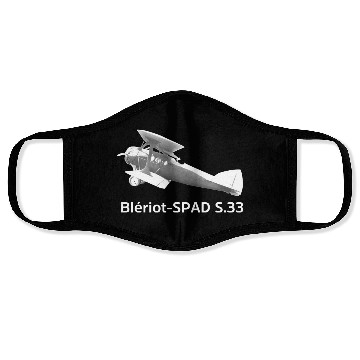 Discover Blériot-SPAD S.33 Aircraft model Face Masks