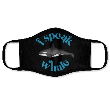 Discover Cute I Speak Whale Orca Killer Whale Retro Style Face Masks