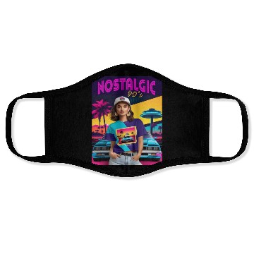 Discover NOSTALGIC 90S THROWBACK Face Masks