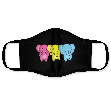 Discover Pansexual Flag Pride Lgbtq Cute Elephant Face Masks