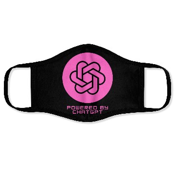 Discover Powered by ChatGPT (Pink Design) Face Masks
