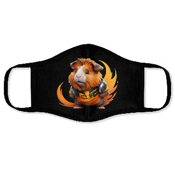 Discover cute and cool DJ guinea pig Face Masks